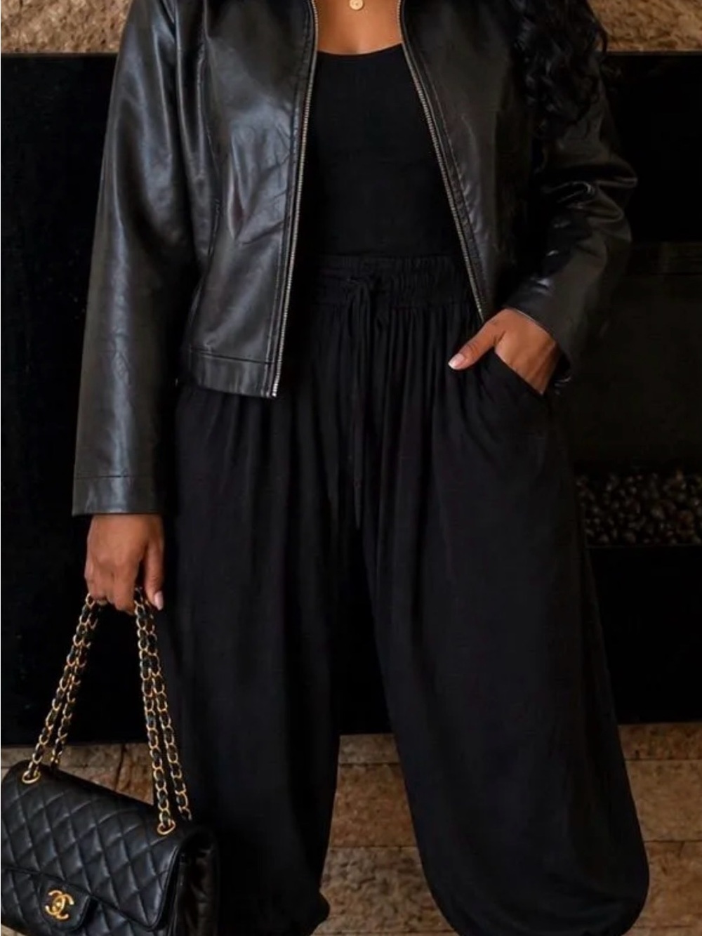 August Max Woman Butter Soft Leather Jacket Zip Up Size 1X Old Money Preppy